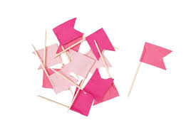 Cupcake Flag - Ass Pink 12pk