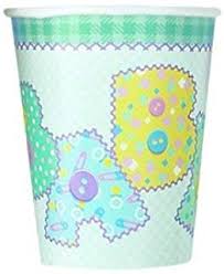 Paper Cups - Baby Shower Green Pk 8
