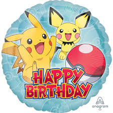Foil Balloon 18" - Happy Birthday Pokemon