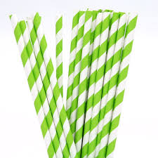 FS Paper Straw Lime Green 10pk