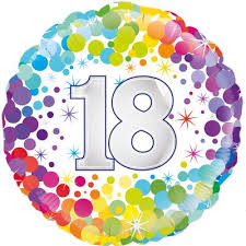 Foil Balloon 18" - 18th Birthday Colourful Confetti