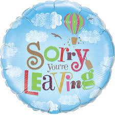 Foil Balloon 18" -  Sorry You're leaving Qualatex