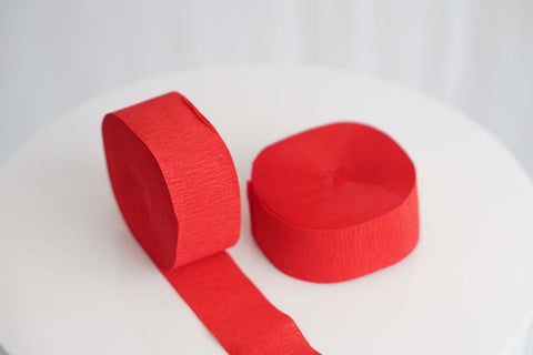 Crepe Streamers - Red Pack of 2