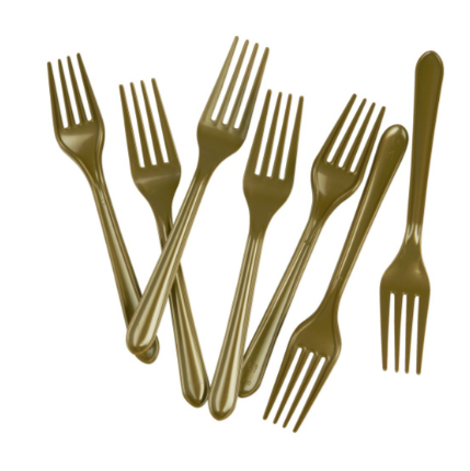 Plastic Forks - Gold Pk20