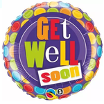 Foil Balloon 18" - Get Well Dots and Patterns