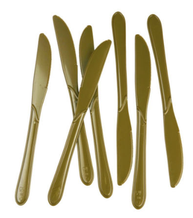 Plastic Knives - Metallic Gold Pk20