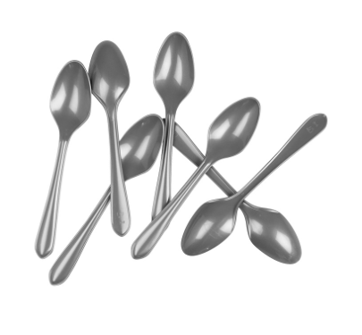 Plastic Spoons - FS Dessert Spoon Silver 20pk