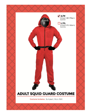 Costume - Adult Squid Guard Costume  (Pink Triangle)
