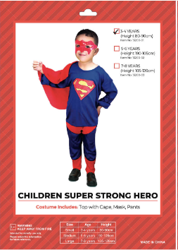 Children Costume - Super Strong Hero (Small)
