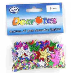 Confetti Scatters - Stars Asstd Sizes 14gm Scatters