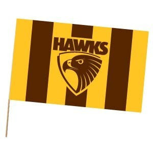 Flag - AFL Hawthorn Hawks 30x50cm
