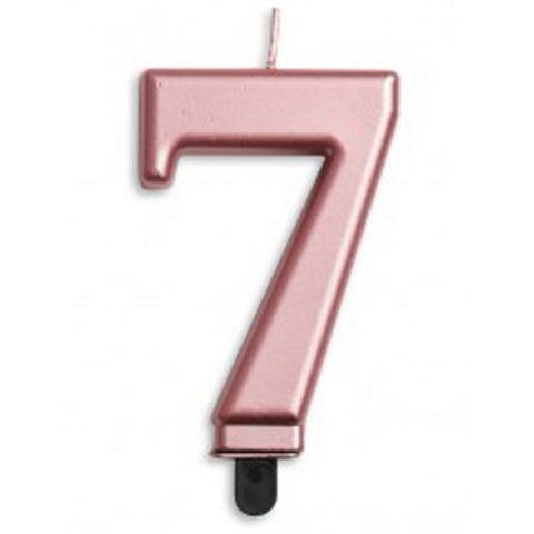 Candle - Numeral Jumbo Rose Gold #7