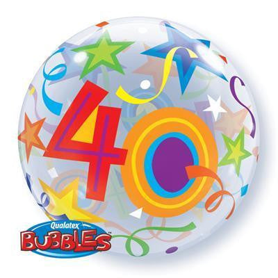 Bubble Balloon 22" - 40th Birthday