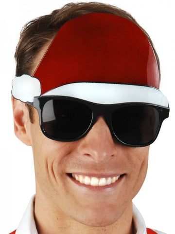 Glasses - Christmas Santa Hat