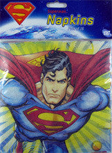 Printed Lunch Napkins - Superman Pk 8