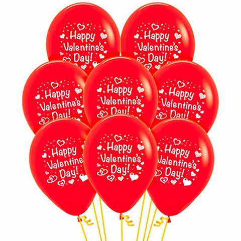 Sempertex 11" Latex - Printed Red Happy Valentines Day