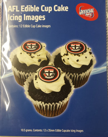 Edible Icing Image - AFL St Kilda Saints Cupcake Pk 12