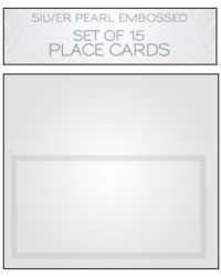 Place Cards - Pearl Silver Embossed Pk 15