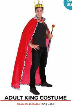 Costume - King Cape Red (Adult)
