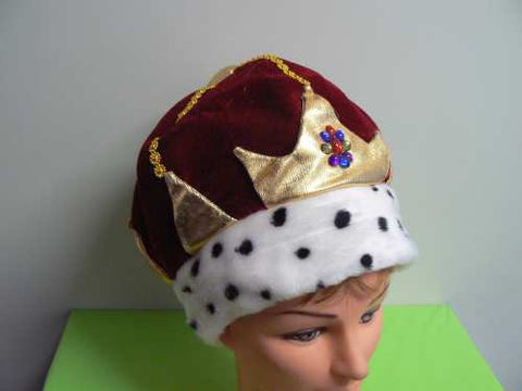 Hat - King Crown Red & Gold