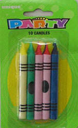 Candles - Crayons Pk10