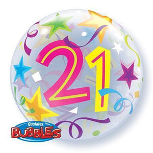 Bubble Balloon 22" - 21st Birthday