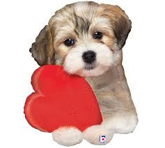 Foil Balloon Supershape - Puppy Adorable Love