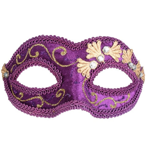 Masquerade Mask - Coco Velvet Eye Mask (Purple)