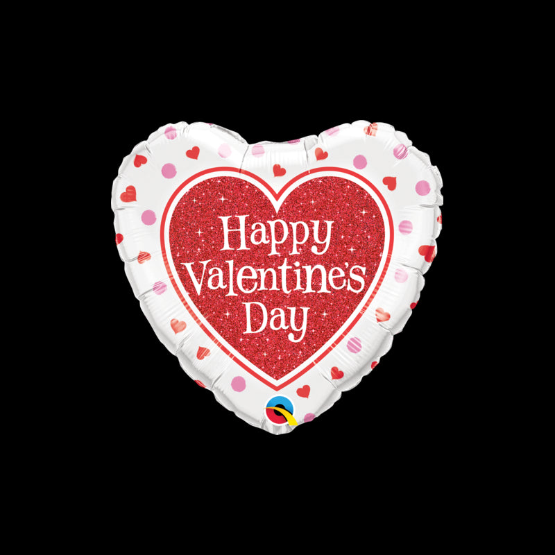 Foil Balloon 18" - Valentine's red Glitter Heart