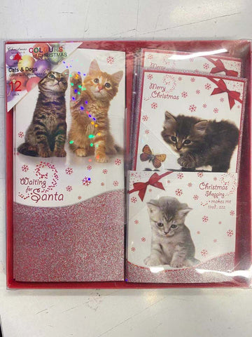 Christmas Cards - Cats Pk 12