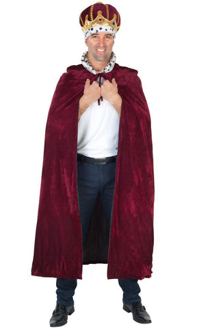 Cape - King Royal Burgandy with Snow Leopard Collar