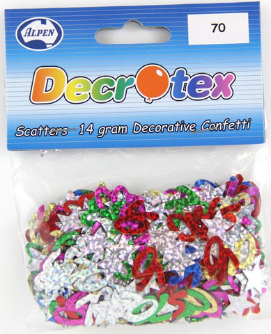 Table Scatters - 70th Multi colour w/Stars 14g