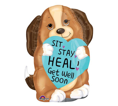 Foil Balloon Junior Shape - Sit Stay Heal Puppy