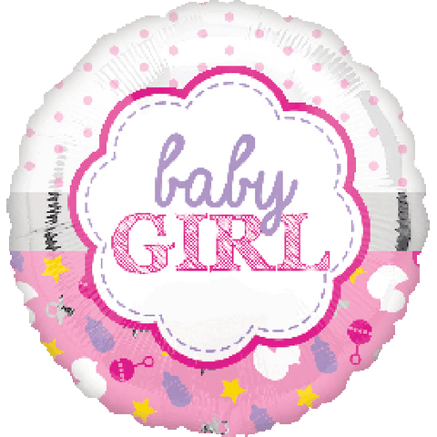 Foil Balloon 18" -  Scallop Baby Girl