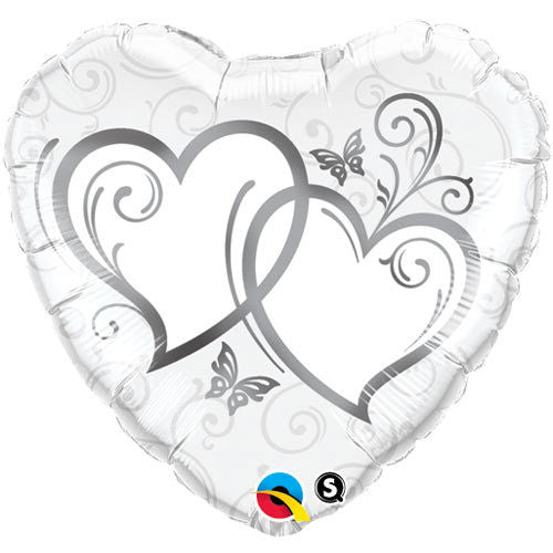 Foil Balloon 18" - Entwined Hearts
