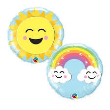 Foil Balloon 9" - Sunshine Rainbow