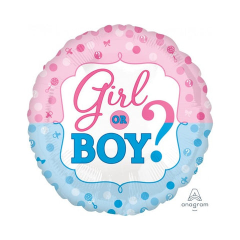 Foil Balloon 17" - Gender Reveal Girl or Boy