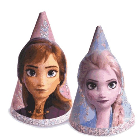 Party Hats - Frozen 2 Mini Holographic Cone Hats