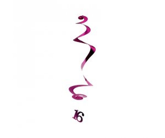 Hanging Swirls - 16 Pink