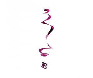 Hanging Swirls - 16 Pink