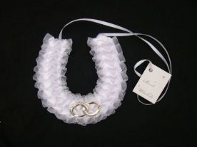 Wedding Horseshoe - Bridal Charm With Two Silver Rings