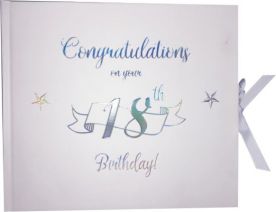 Guest Book - 18th White Birthday Book