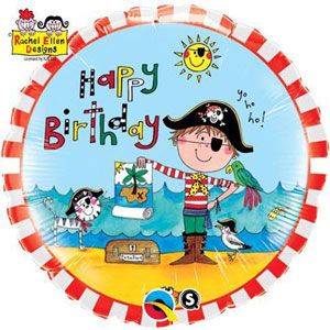 Foil Balloon 18" - Pirate Happy Birthday