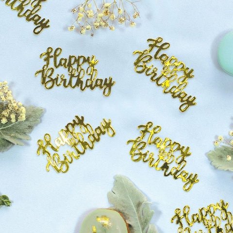 Confetti Scatters - Happy Birthday (Metallic Gold) 10PCS
