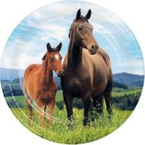Printed Plates 8" - Horse and Pony Lunch Plates Paper 18cm
