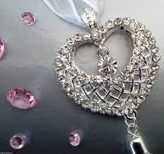 Wedding Charm - Bridal Charm Heart With Dropping Chain