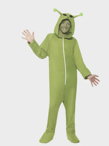 Costume - Green Alien Hooded (Child)
