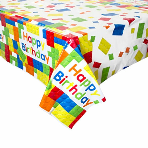 Table Cover - Building Blocks Birthday