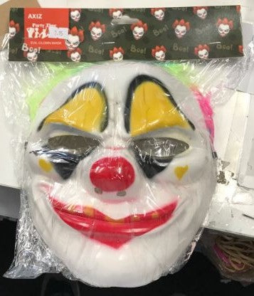 Mask - Clown Mask Colourful hair 36x20cm