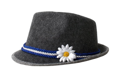 Party Hat - Grey Oktoberfest Fedora Hat